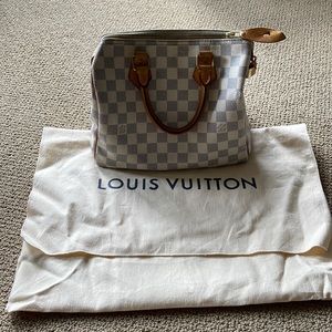 Louis Vuitton Authentic Damier Azur Speedy 25